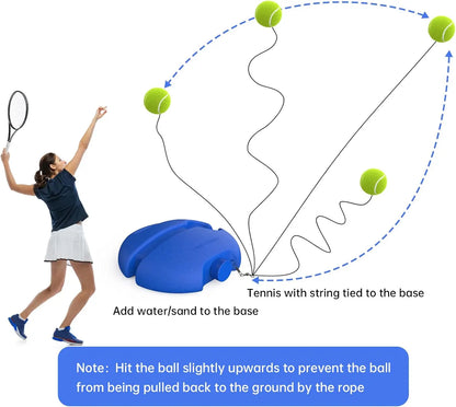 Professional Tennis Trainer Rebound Ball - Portable Solo Training Equipment with String Balls for Beginners and Outdoor Practice