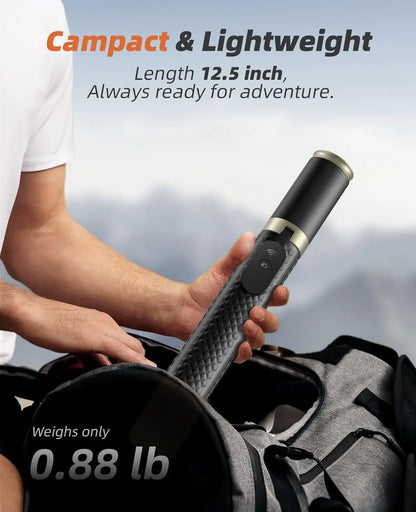 62-Inch Adjustable Phone Tripod and Selfie Stick with Remote Control, Lightweight and Portable Stand for iPhone and Android, Ideal for Video Recording and Vlogging