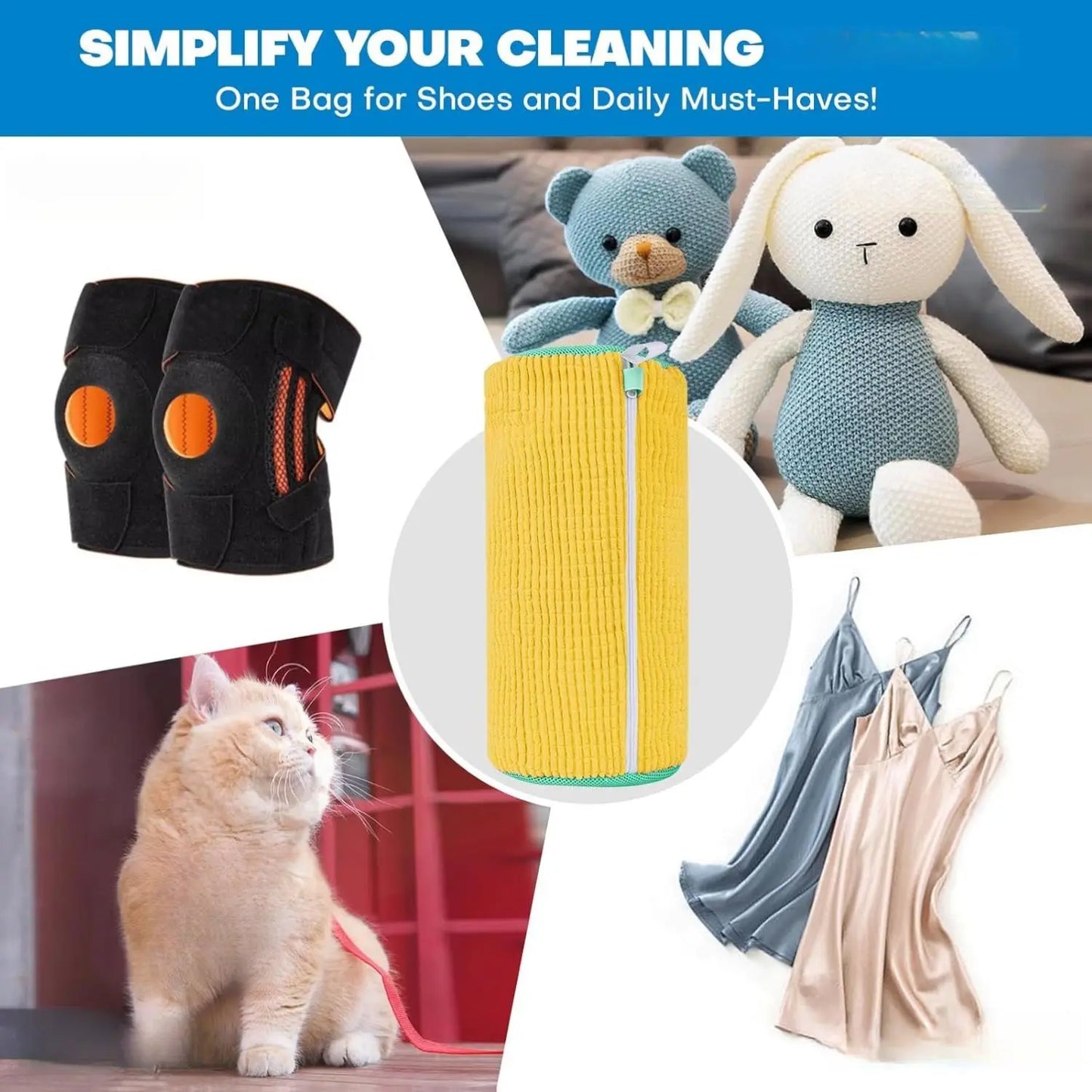 Shoe Washing Machine Bag: Reusable Laundry Bag for Sneakers and Tennis Shoes, Ideal for Washer and Dryer Cleaning