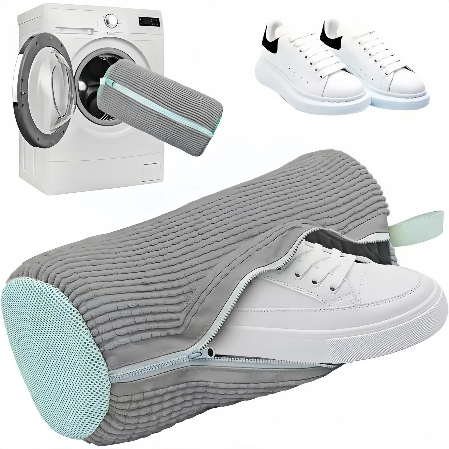 Shoe Washing Machine Bag: Reusable Laundry Bag for Sneakers and Tennis Shoes, Ideal for Washer and Dryer Cleaning