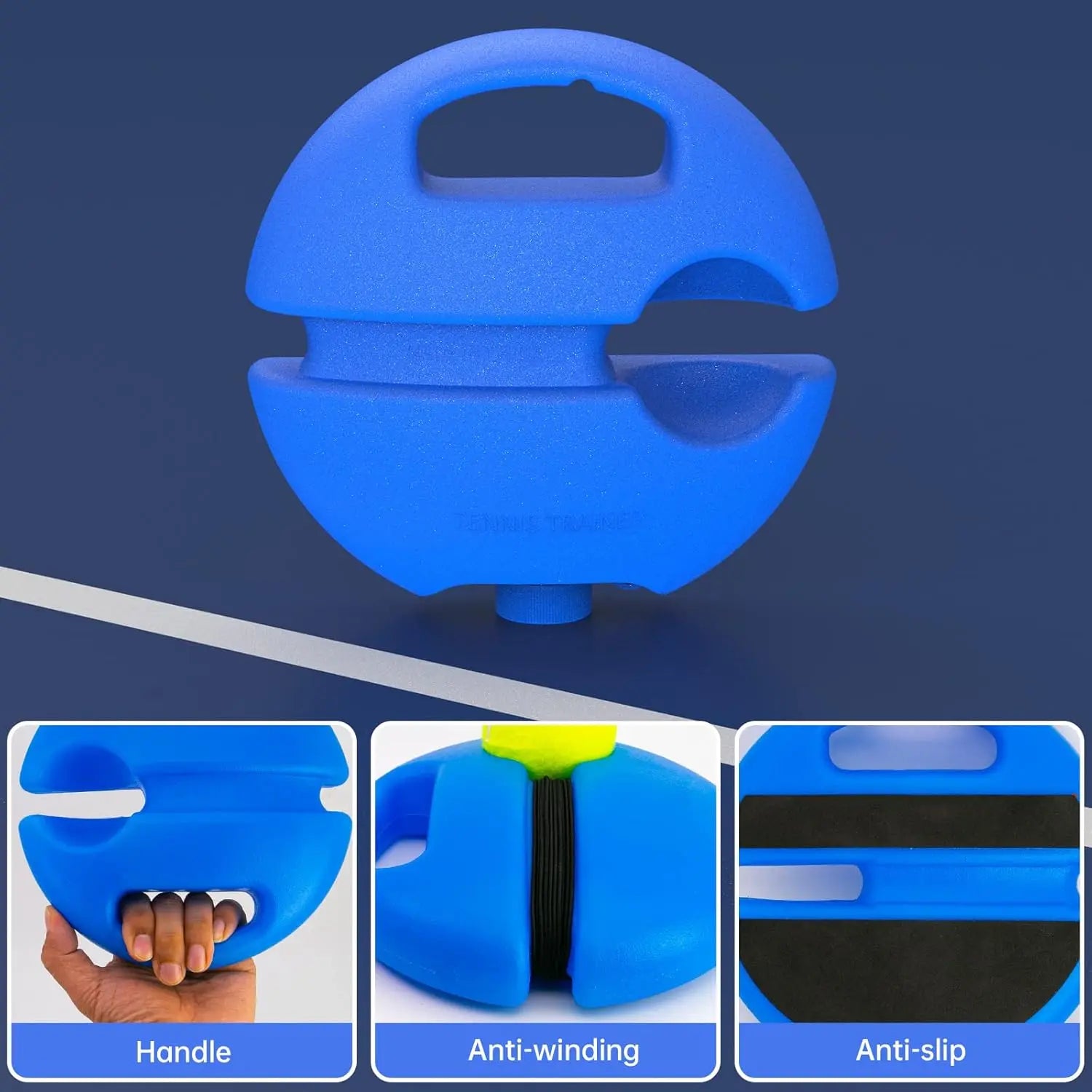 Professional Tennis Trainer Rebound Ball - Portable Solo Training Equipment with String Balls for Beginners and Outdoor Practice