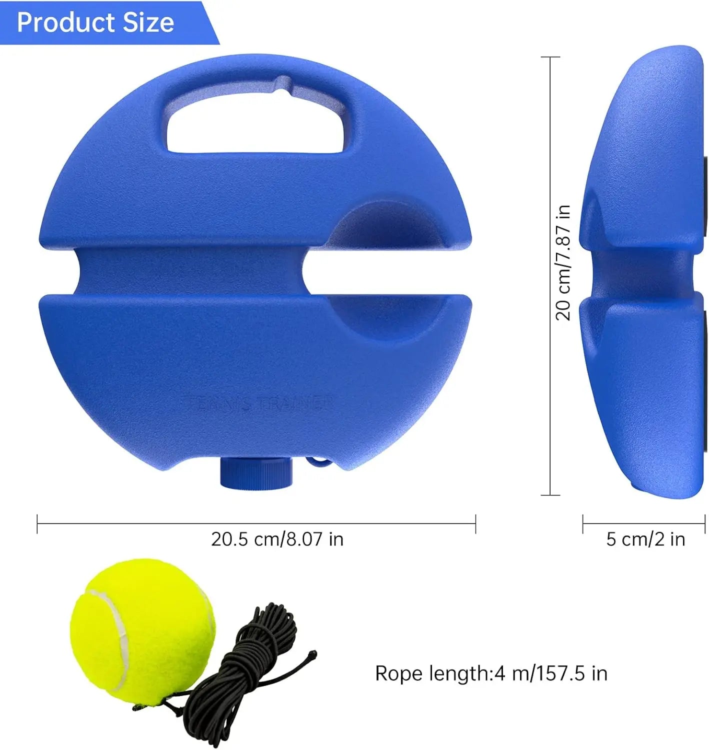 Professional Tennis Trainer Rebound Ball - Portable Solo Training Equipment with String Balls for Beginners and Outdoor Practice