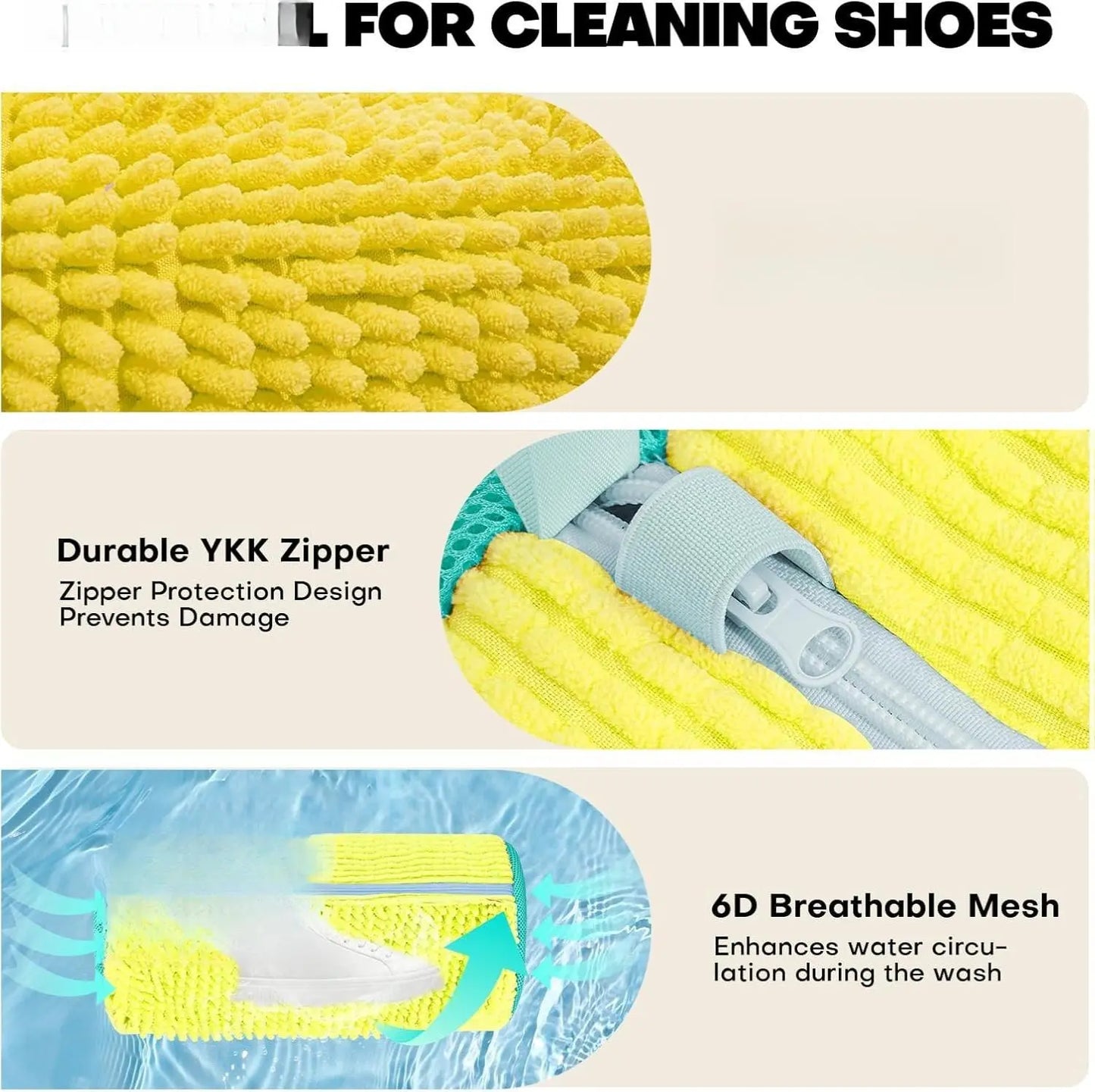 Shoe Washing Machine Bag: Reusable Laundry Bag for Sneakers and Tennis Shoes, Ideal for Washer and Dryer Cleaning